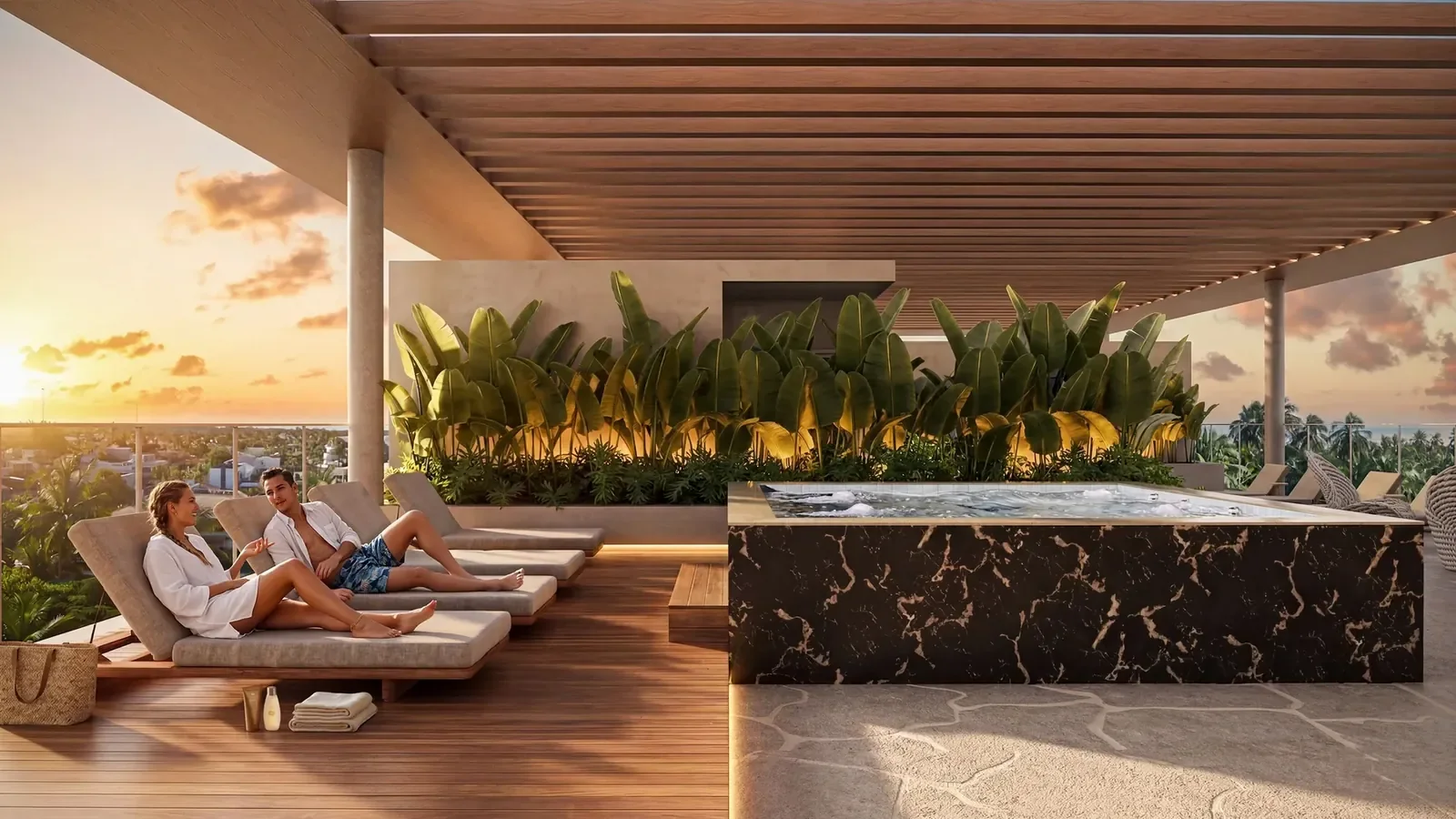 Rooftop e hidromassagem